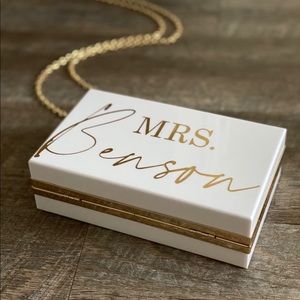Customized Mrs Purse for Wedding Bridal Clutch